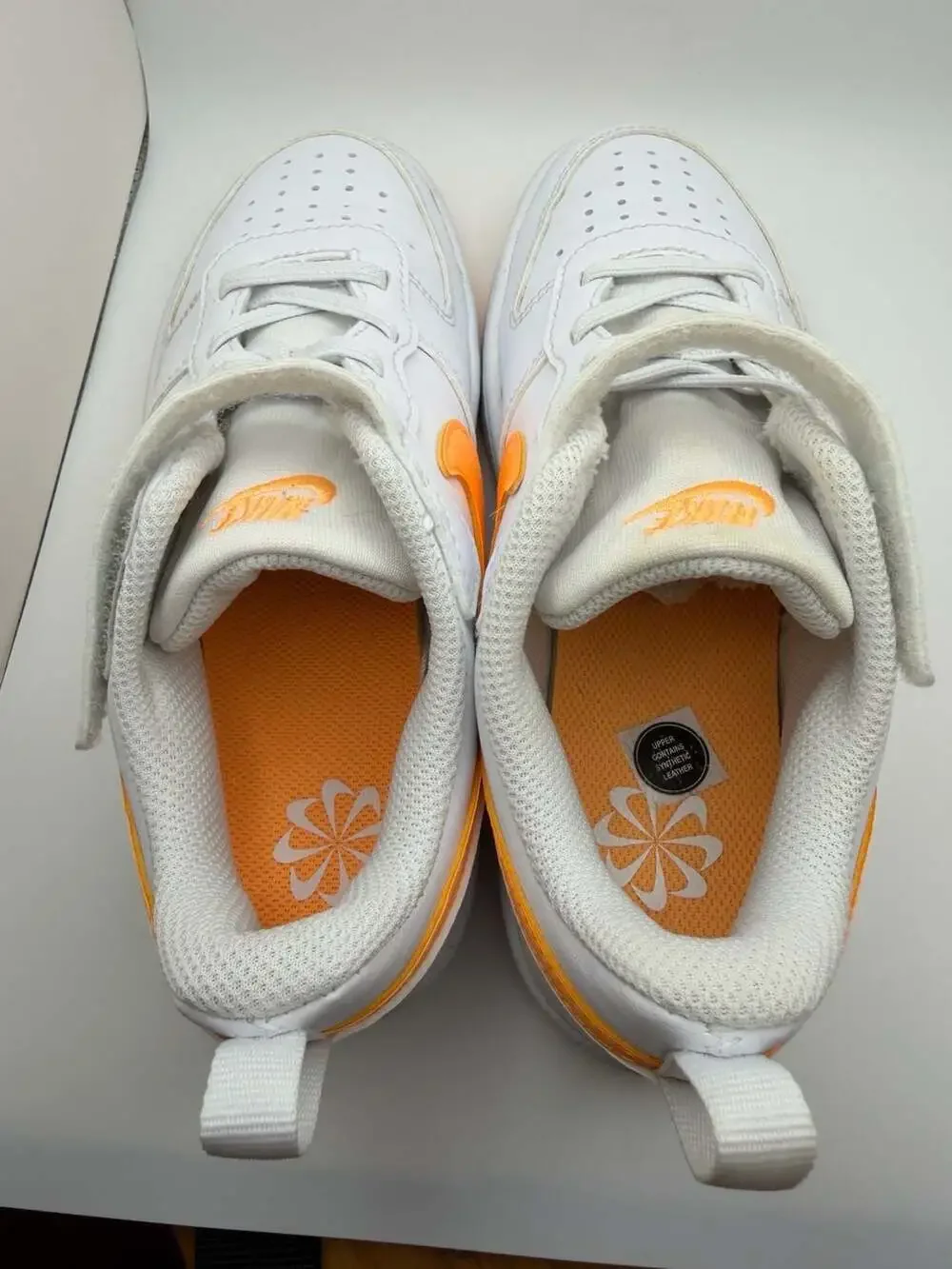 Nike Court Borough Low Recraft Kids' Casual Sneakers White/Orange